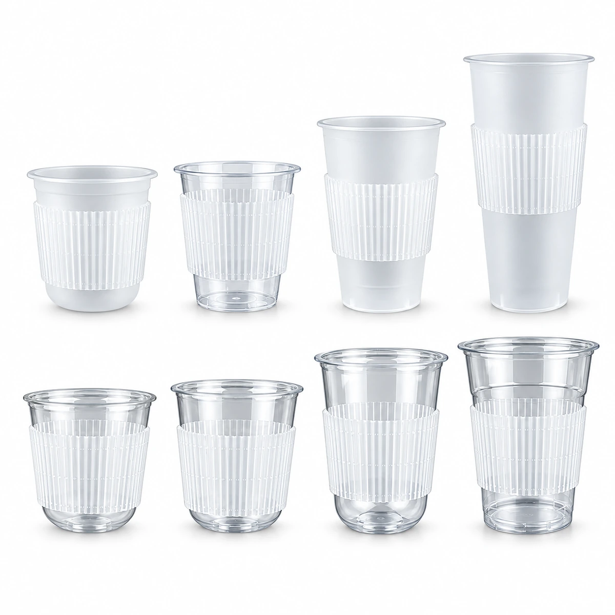 90/98 Plastic cup sleeve · Clear