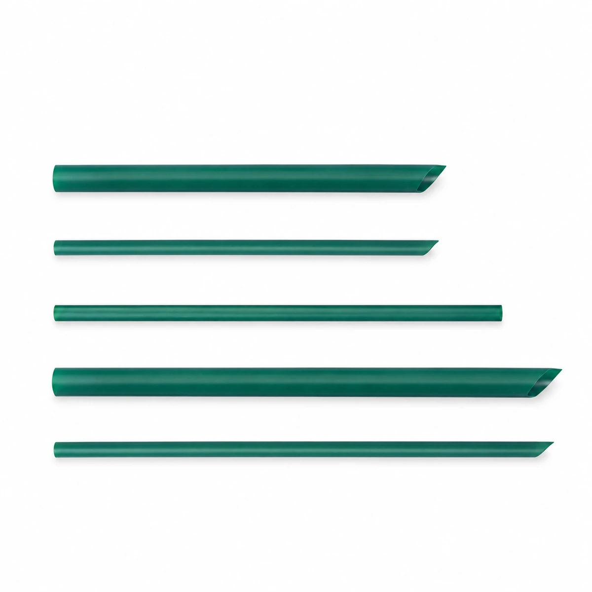 0.6 × 23 cm PP straw · Narrow straw · Dark green