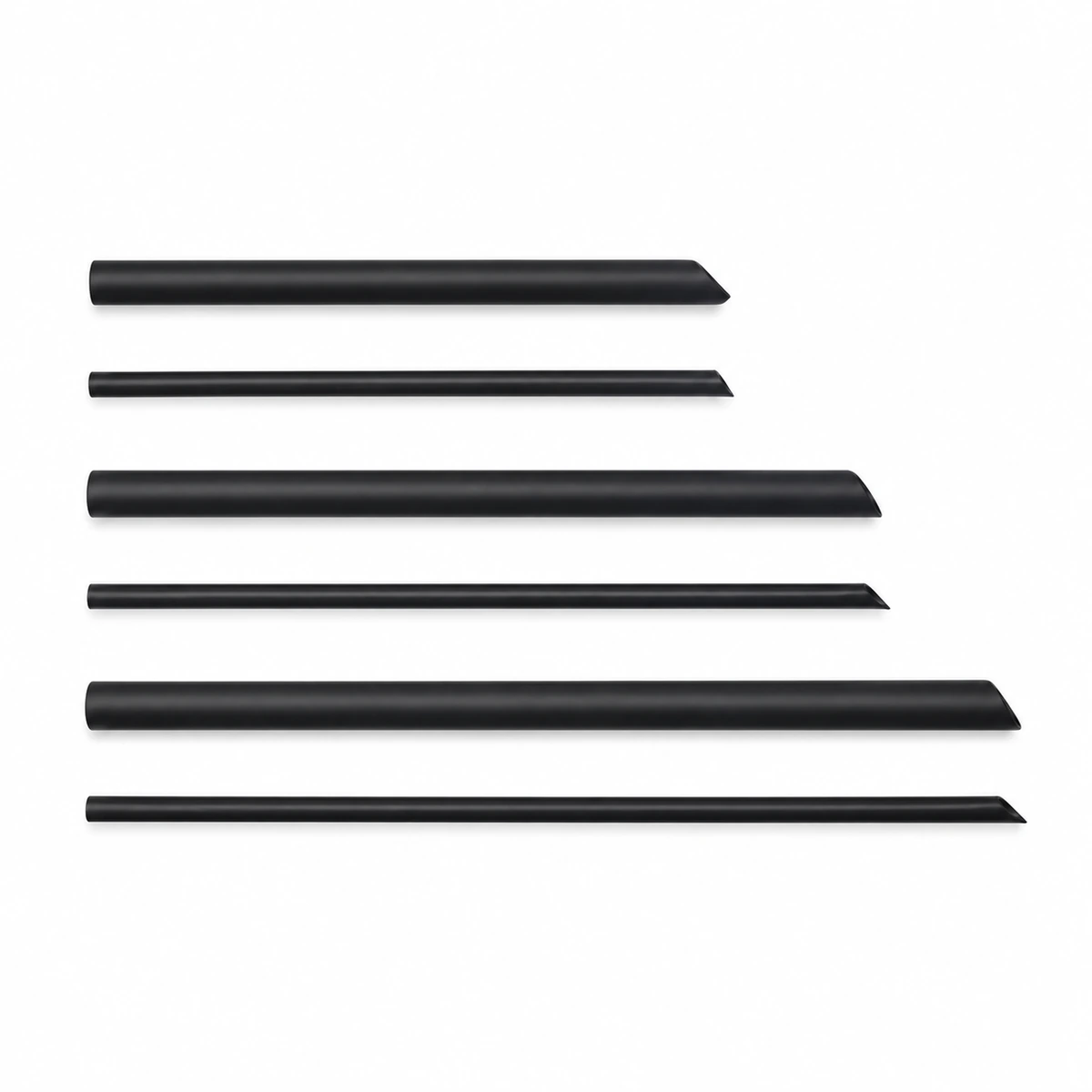 1.2 × 23 cm PP straw · Wide straw · Black